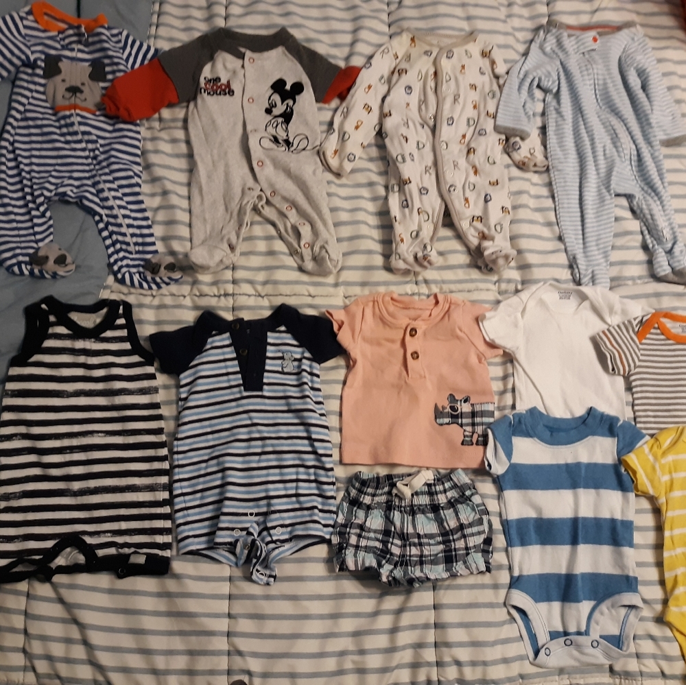 Lot of newborn boys clothes